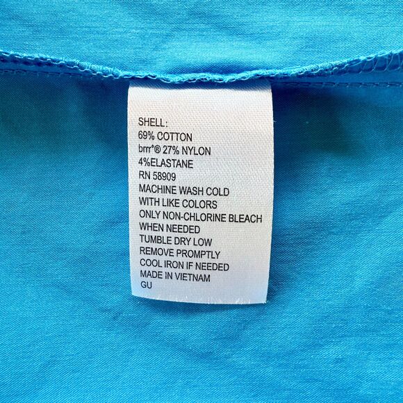 NWT Alex Marie Brrr° Gemma Square Neck Puff Sleeve Blouse in Turquoise Blue XXL - Picture 8 of 10